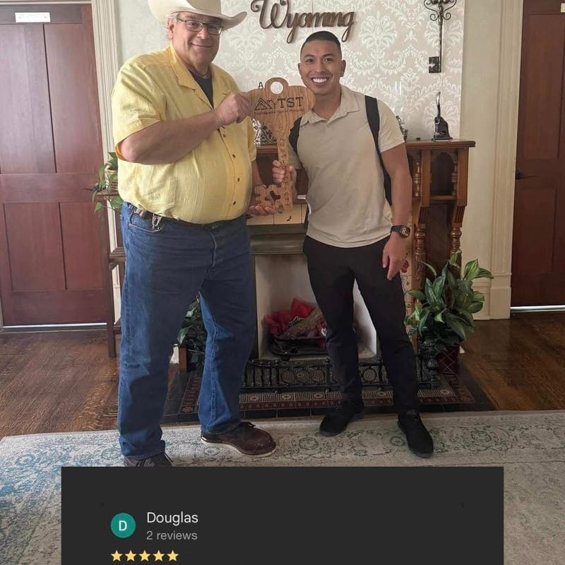 A couple at closing with Adrian